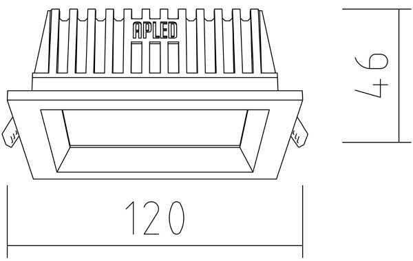 APLED - LED Podhledové SQUARE WOODLINE LED/6W/230V 4000K 12x12 cm dub masiv
