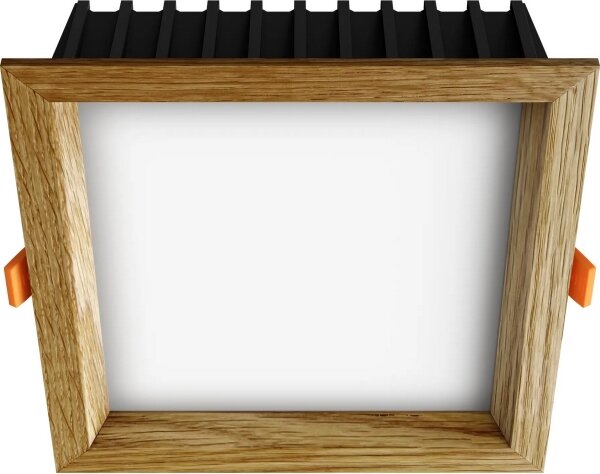 APLED - LED Podhledové SQUARE WOODLINE LED/12W/230V 4000K 17x17 cm dub masiv
