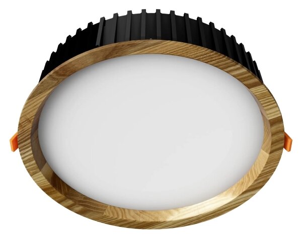 APLED - LED Podhledové RONDO WOODLINE LED/18W/230V 3000K pr. 26 cm jasan masiv