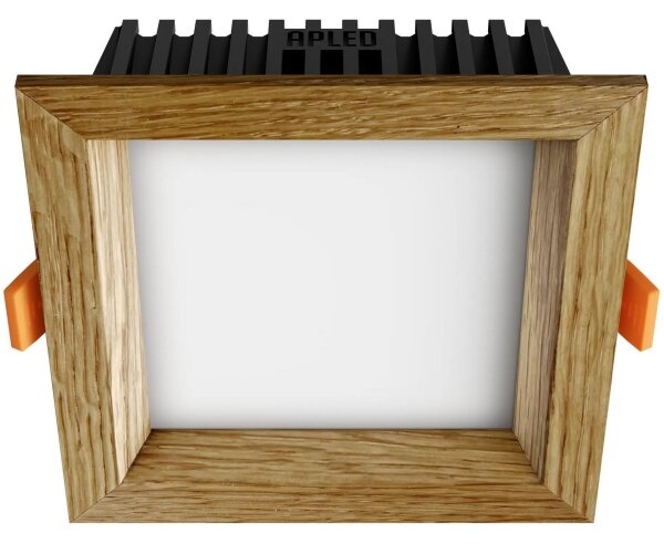 APLED - LED Podhledové SQUARE WOODLINE LED/6W/230V 3000K 12x12 cm dub masiv
