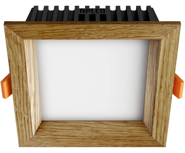 APLED - LED Podhledové SQUARE WOODLINE LED/6W/230V 4000K 12x12 cm dub masiv