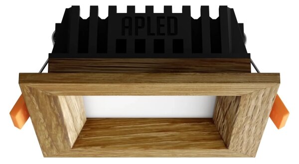 APLED - LED Podhledové SQUARE WOODLINE LED/3W/230V 3000K 9x9 cm dub masiv