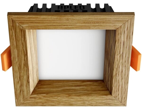 APLED - LED Podhledové SQUARE WOODLINE LED/3W/230V 3000K 9x9 cm dub masiv
