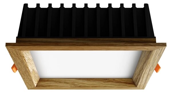APLED - LED Podhledové SQUARE WOODLINE LED/12W/230V 4000K 17x17 cm dub masiv
