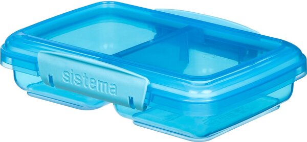 Sistema Dělený svačinový box Lunch Small Split se 2 oddíly 350 ml, modrá