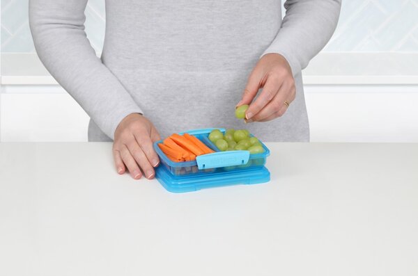 Sistema Dělený svačinový box Lunch Small Split se 2 oddíly 350 ml, modrá