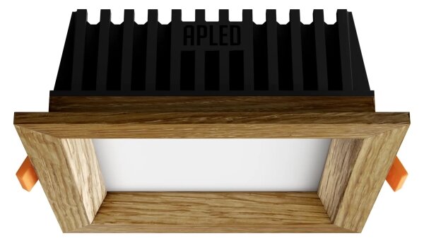 APLED - LED Podhledové SQUARE WOODLINE LED/6W/230V 4000K 12x12 cm dub masiv
