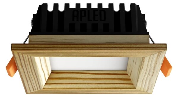 APLED - LED Podhledové SQUARE WOODLINE LED/3W/230V 4000K 9x9 cm borovice masiv
