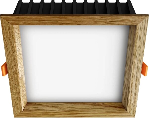 APLED - LED Podhledové SQUARE WOODLINE LED/12W/230V 3000K 17x17 cm dub masiv