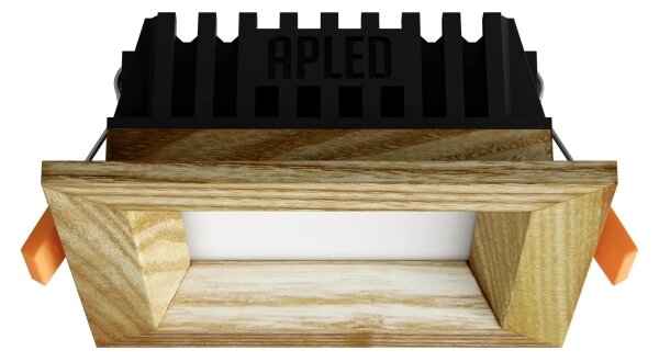 APLED - LED Podhledové SQUARE WOODLINE LED/3W/230V 3000K 9x9 cm jasan masiv