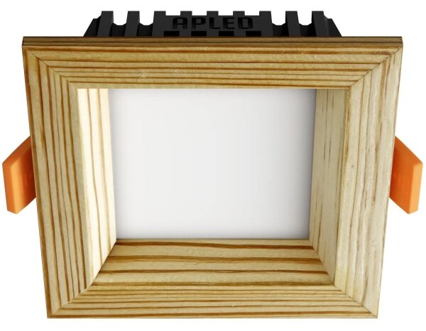 APLED - LED Podhledové SQUARE WOODLINE LED/3W/230V 3000K 9x9 cm borovice masiv