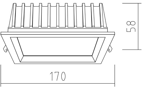 APLED - LED Podhledové SQUARE WOODLINE LED/12W/230V 4000K 17x17 cm dub masiv