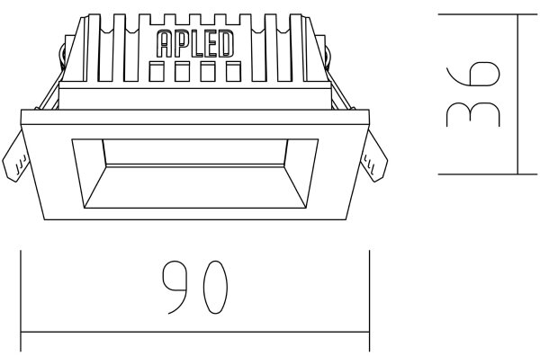 APLED - LED Podhledové SQUARE WOODLINE LED/3W/230V 4000K 9x9 cm borovice masiv