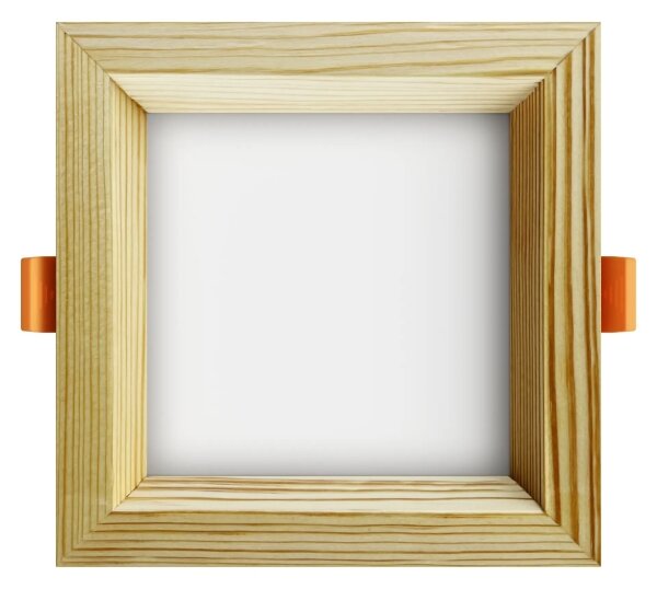 APLED -LED Podhledové SQUARE WOODLINE LED/6W/230V 4000K 12x12 cm borovice masiv