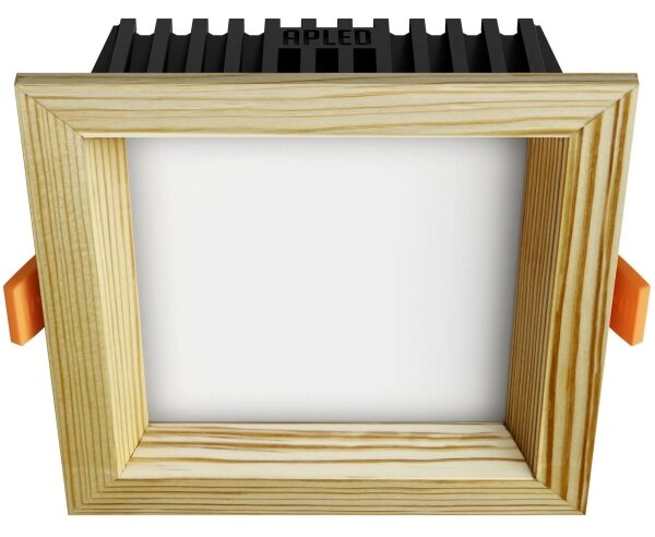 APLED -LED Podhledové SQUARE WOODLINE LED/6W/230V 4000K 12x12 cm borovice masiv