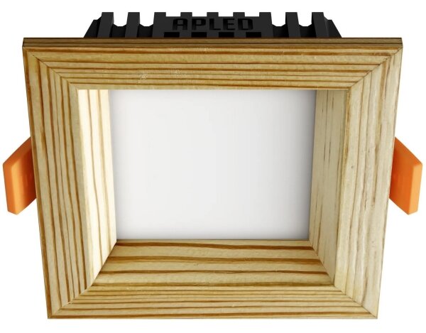 APLED - LED Podhledové SQUARE WOODLINE LED/3W/230V 4000K 9x9 cm borovice masiv