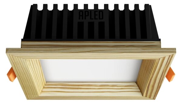 APLED -LED Podhledové SQUARE WOODLINE LED/6W/230V 4000K 12x12 cm borovice masiv
