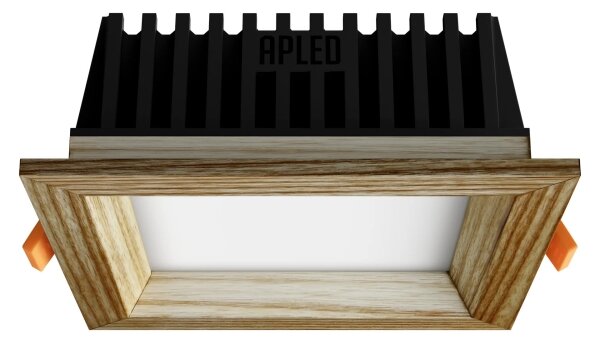 APLED - LED Podhledové SQUARE WOODLINE LED/6W/230V 4000K 12x12 cm jasan masiv