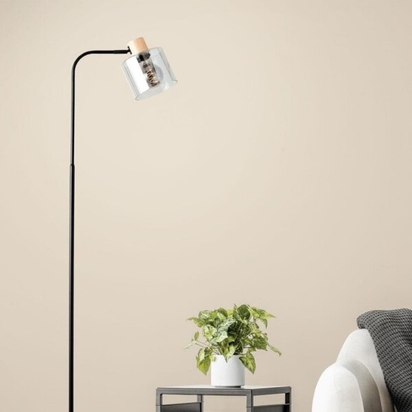 Brilliant 94708/93 Stojací lampa WEALD kouřové sklo