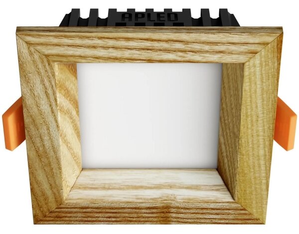 APLED - LED Podhledové SQUARE WOODLINE LED/3W/230V 3000K 9x9 cm jasan masiv