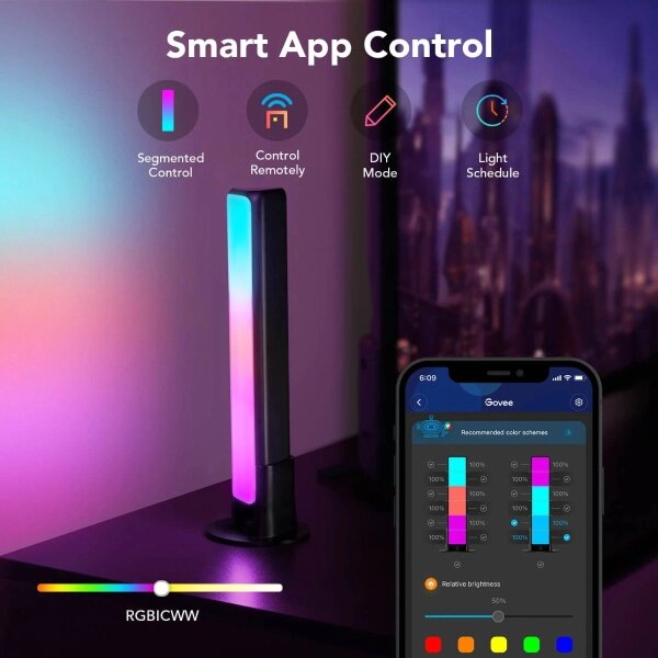 Govee - SADA 2x Flow Plus SMART LED TV & Gaming - RGBICWW Wi-Fi