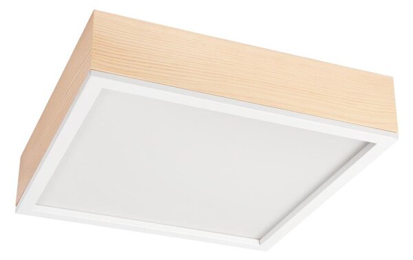 Stropní svítidlo NATURAL SQUARE 4xE27/15W/230V 39x39 cm borovice/bílá