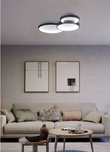 Redo 01-3375 - LED Stmívatelné stropní svítidlo COMBI LED/72W/230V CRI98 černá