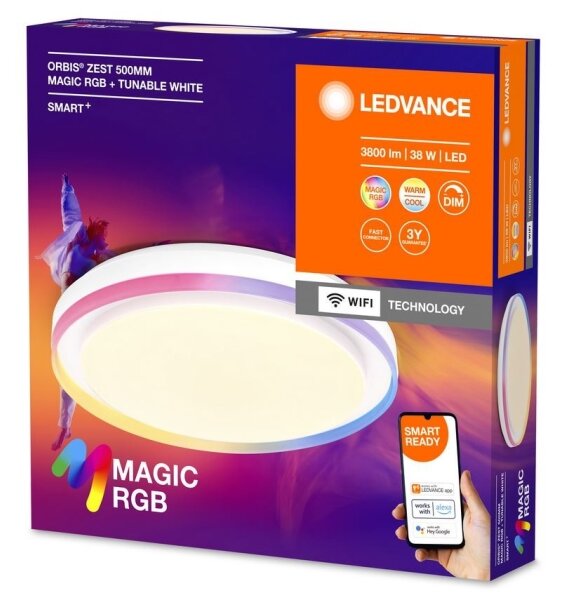 Ledvance - LED RGBW Stmívatelné stropní svítidlo SMART+ MAGIC LED/38W/230V Wi-Fi