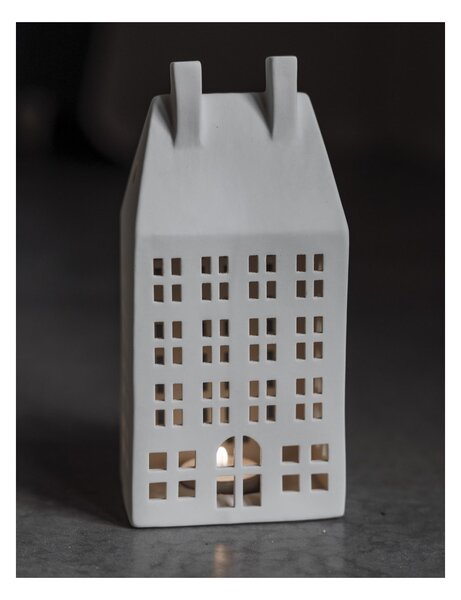 Keramický svícen domeček Storstaden nr 1 White Storefactory Scandinavia