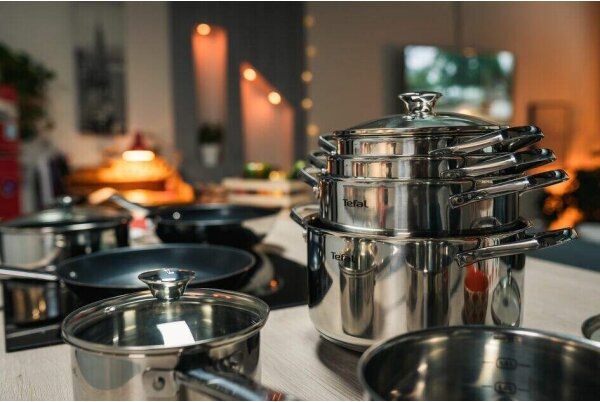 Tefal - Sada nádobí 9 ks COOK EAT nerez