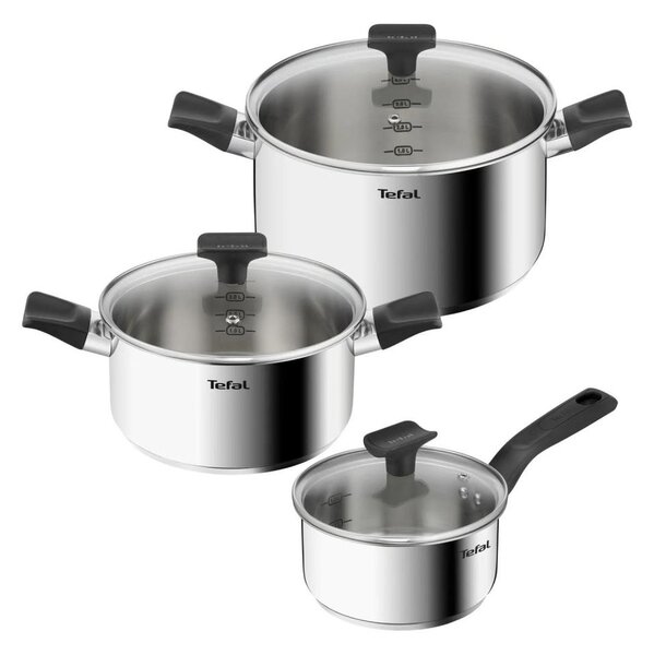 Tefal - Sada hrnců 3 ks DELICIOUS nerez
