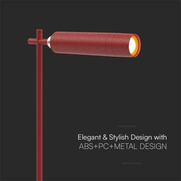 LED Stmívatelná magnetická stolní lampa LED/3W/5V 4000K 1500 mAh červená