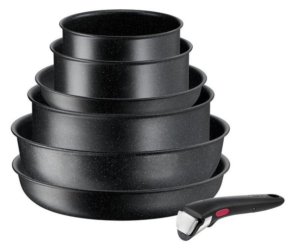 Tefal - Sada nádobí 7 ks INGENIO BLACK STONE