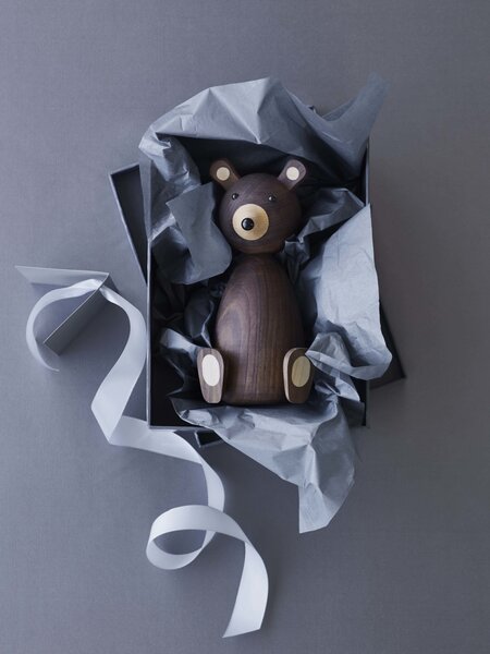 Dřevěný medvídek Papa Bear Walnut Lucie Kaas