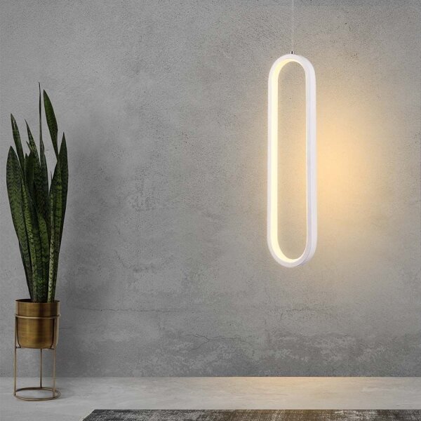 LED Lustr na lanku LED/13W/230V 4000K bílá