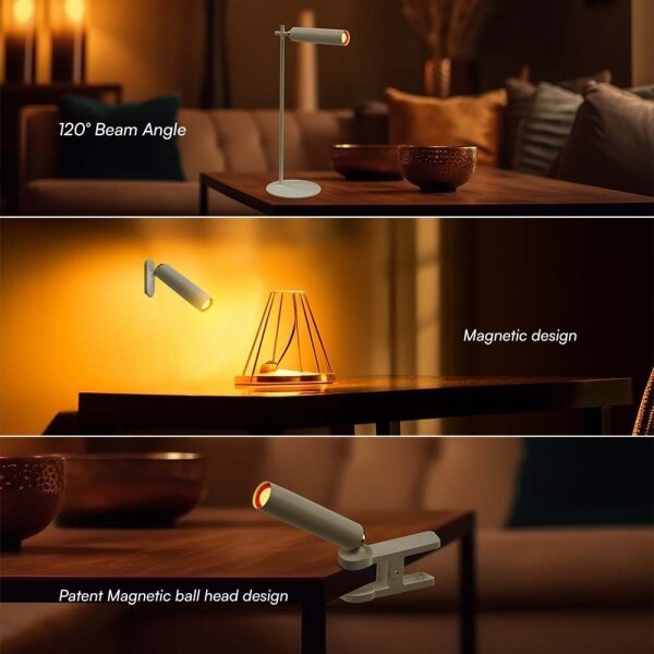 LED Stmívatelná magnetická stolní lampa LED/3W/5V 4000K 1500 mAh bílá