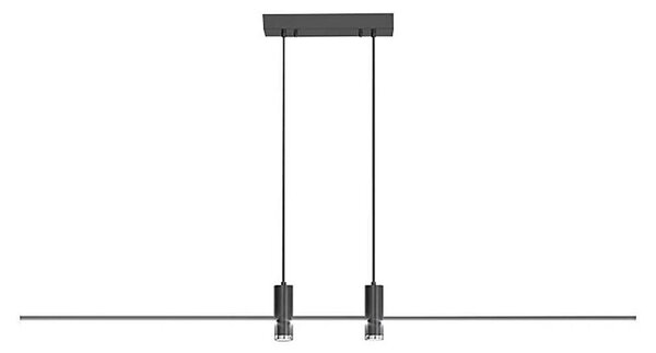 LED Lustr na lanku LED/19W/230V 3000K černá