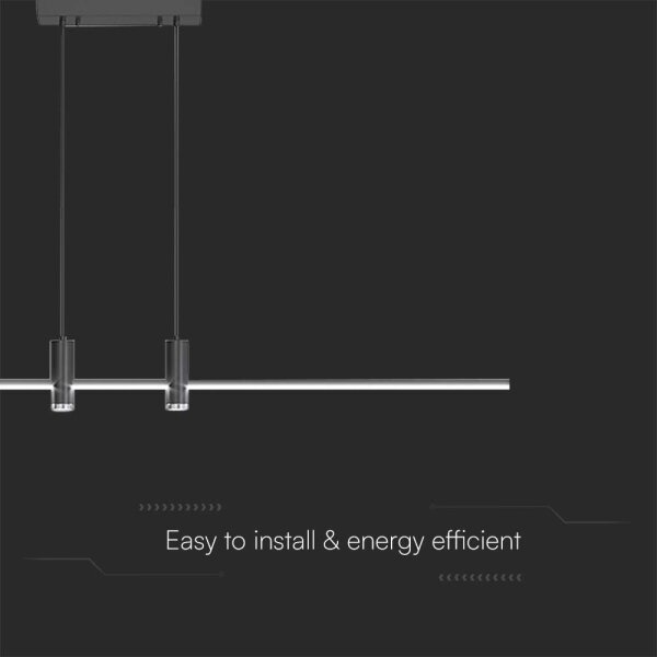 LED Lustr na lanku LED/19W/230V 3000K černá