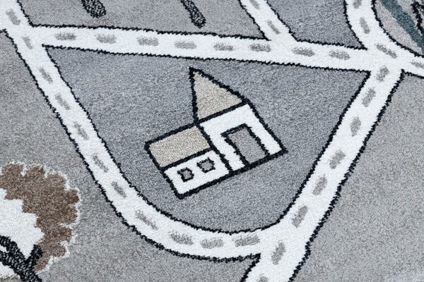 Dywany Łuszczów, Dětský kusový koberec Fun Strade grey, 180x270, šedá, dětský pokoj