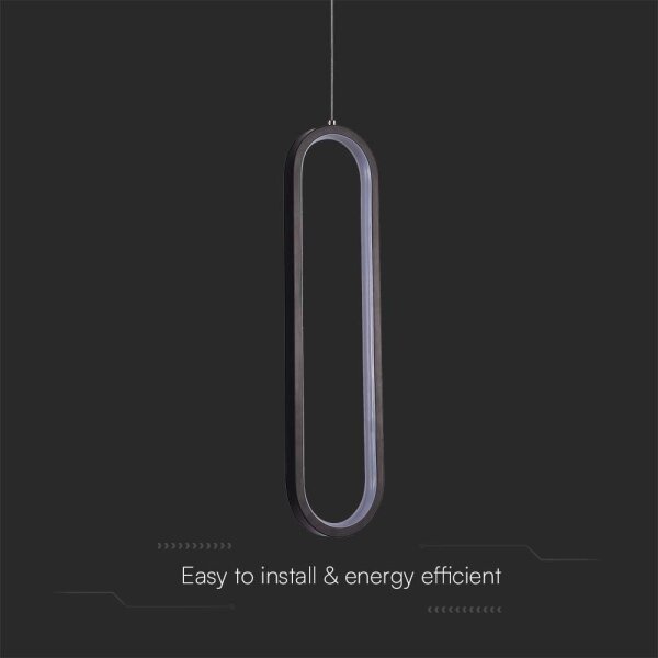 LED Lustr na lanku LED/13W/230V 3000K černá
