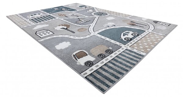 Dywany Łuszczów, Dětský kusový koberec Fun Strade grey, 180x270, šedá, dětský pokoj