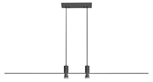 LED Lustr na lanku LED/19W/230V 4000K černá