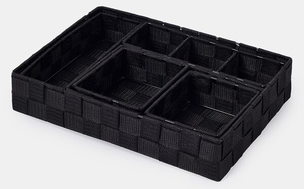 Sinsay - Sada organizérů s pleteným vzorem 6 pack - černá