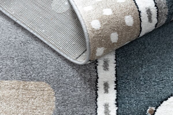 Dywany Łuszczów, Dětský kusový koberec Fun Strade grey, 180x270, šedá, dětský pokoj