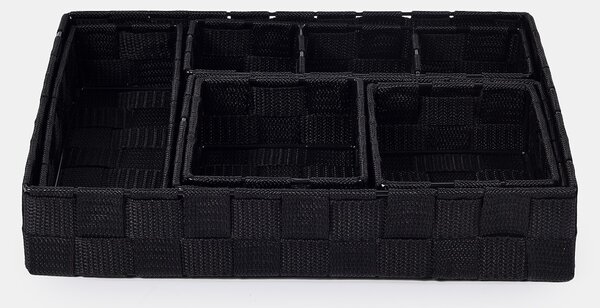 Sinsay - Sada organizérů s pleteným vzorem 6 pack - černá
