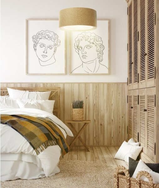 Lustr na lanku BOHO TRINITI 1xE27/60W/230V hnědá