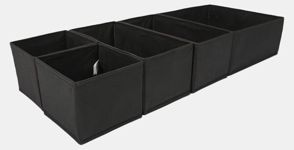 Sinsay - 5 pack skládacích organizérů do skříně - černá