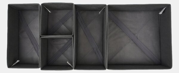 Sinsay - 5 pack skládacích organizérů do skříně - šedá