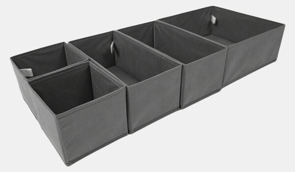 Sinsay - 5 pack skládacích organizérů do skříně - šedá