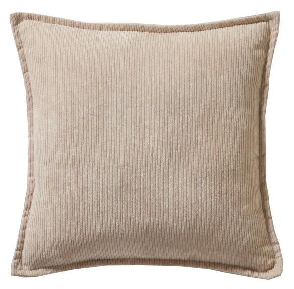Jednobarevný manšestrový polštář béžová 40x40 cm